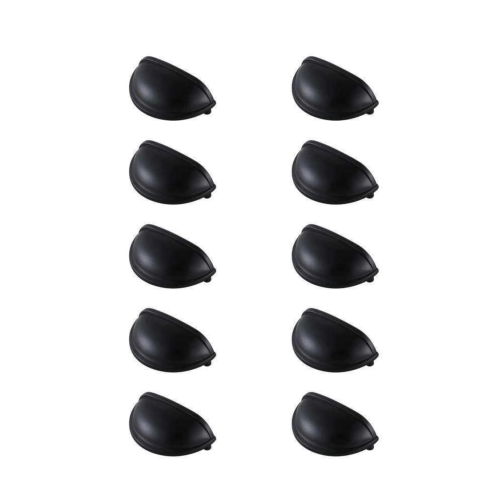 Alt View 2. Elegant Decor - Atticus 3" Center to Center Matte Black Cup Bar Pull Multipack (set of 10) - Matte Black.