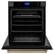 Left. ZLINE - 30" Autograph Edition Single Wall Oven with Self Clean and True Convection in Black Stainless Steel and Champagne Bronze - Black Stainless Steel.
