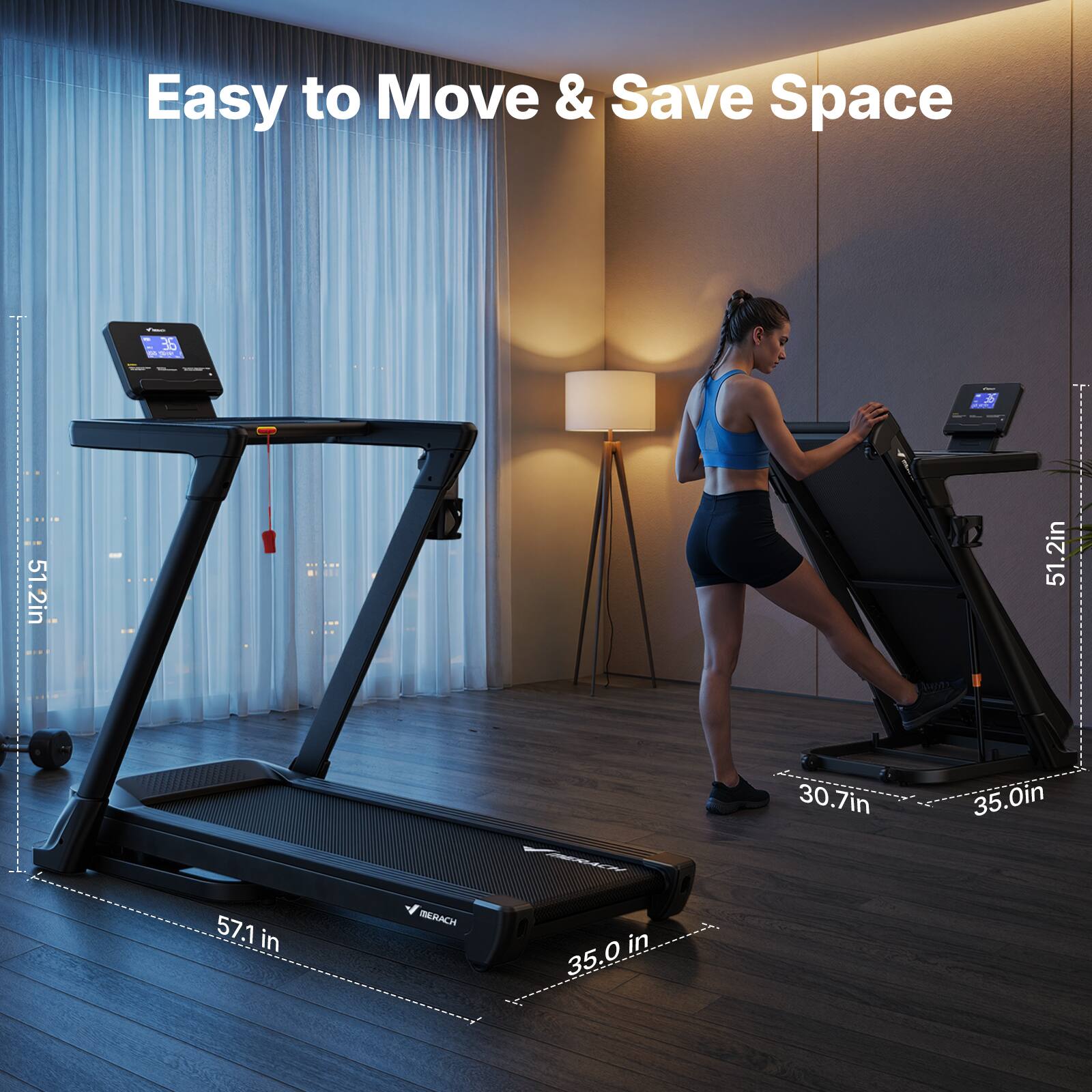 Easy to Move & Save Space

51.2in  
51.2in  
30.7in  
35.0in  
57.1in  
35.0in