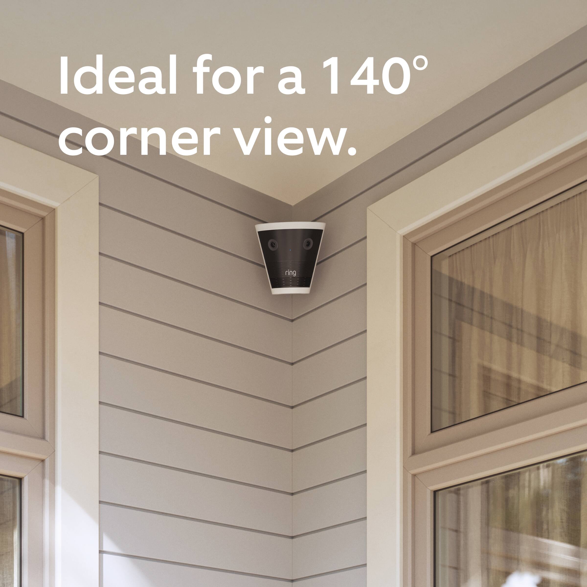 Ideal for a 140° corner view.