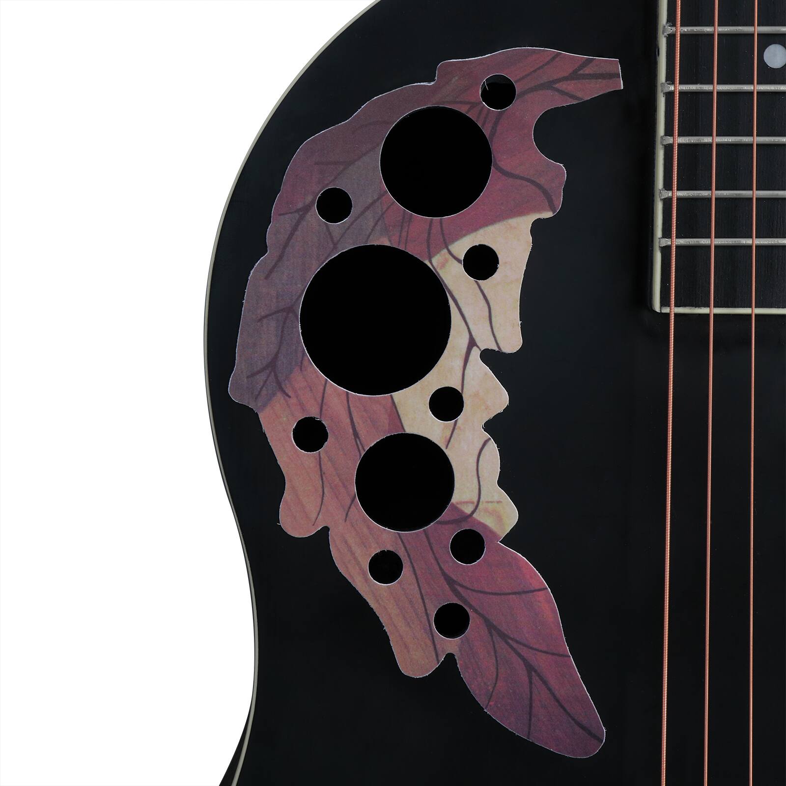 Alt View 1. Winado - 41in Acoustic-Electric Guitar, 6 String Cutaway Guitar with EQ-7545R Bass Preamp with Four-Band EQ, Unique Round-back.