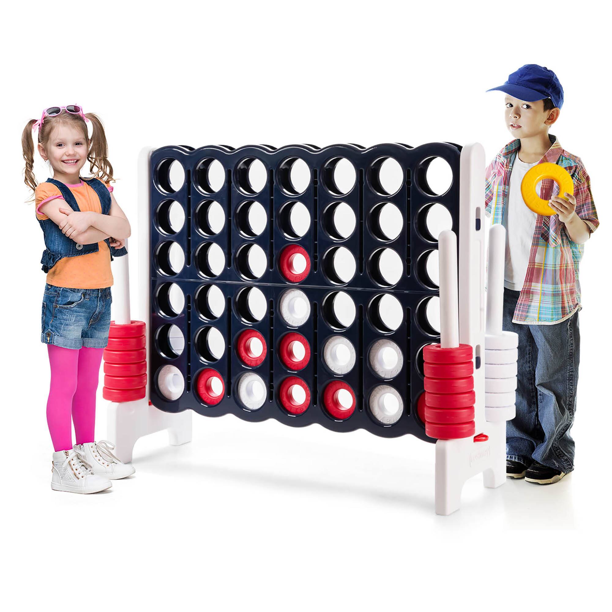 Alt View 1. Gymax - Gymax Giant 4 in A Row Jumbo 4-to-Score Game Set Kids Adults w/ 42 Jumbo Rings.