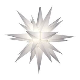 Keystone Holiday - Outdoor 21" Prelit LED Christmas Holiday Star, White - Multicolor