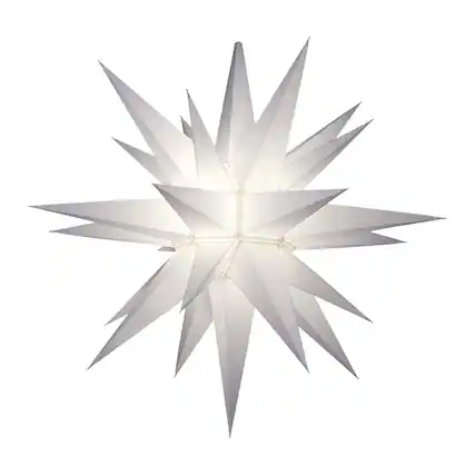 Front. Keystone Holiday - Keystone Holiday Outdoor 21" Prelit LED Christmas Holiday Star, White - Multicolor.