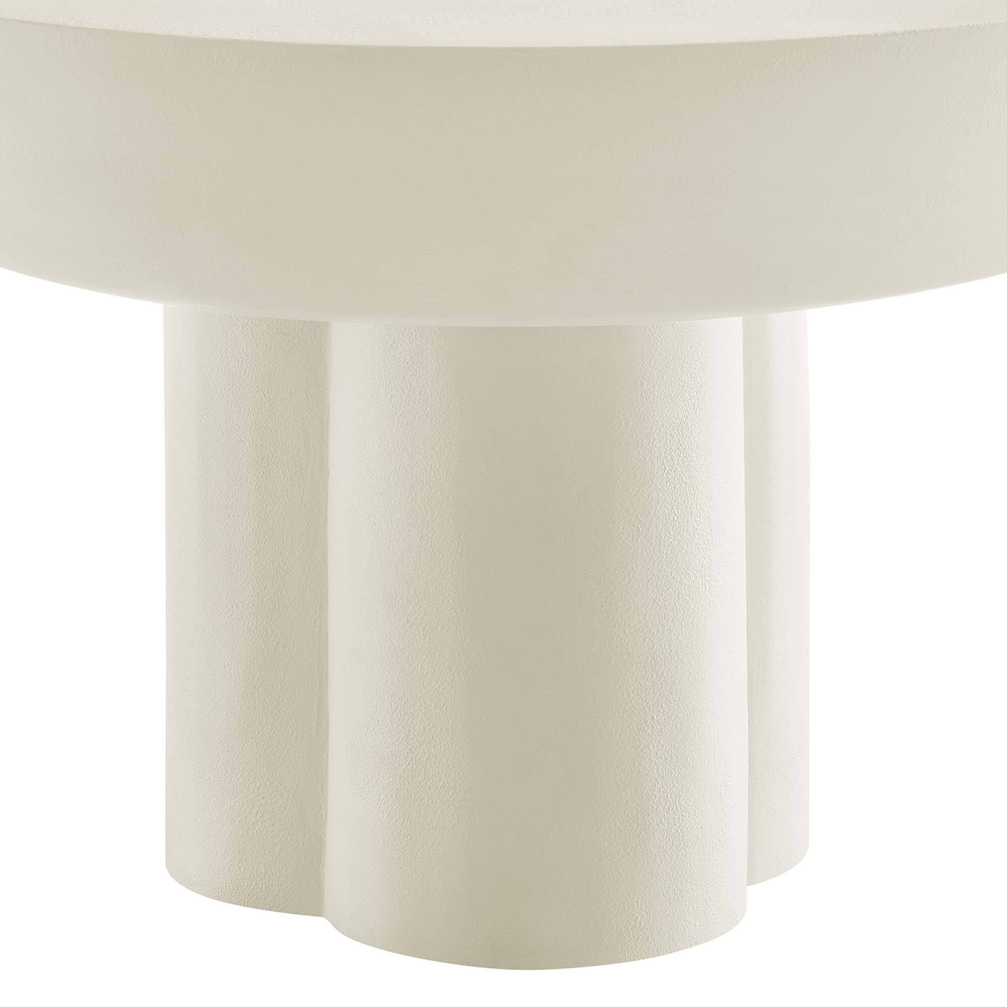 Alt View 5. Modway - Caspian Round Concrete Coffee Table by Modway - White.