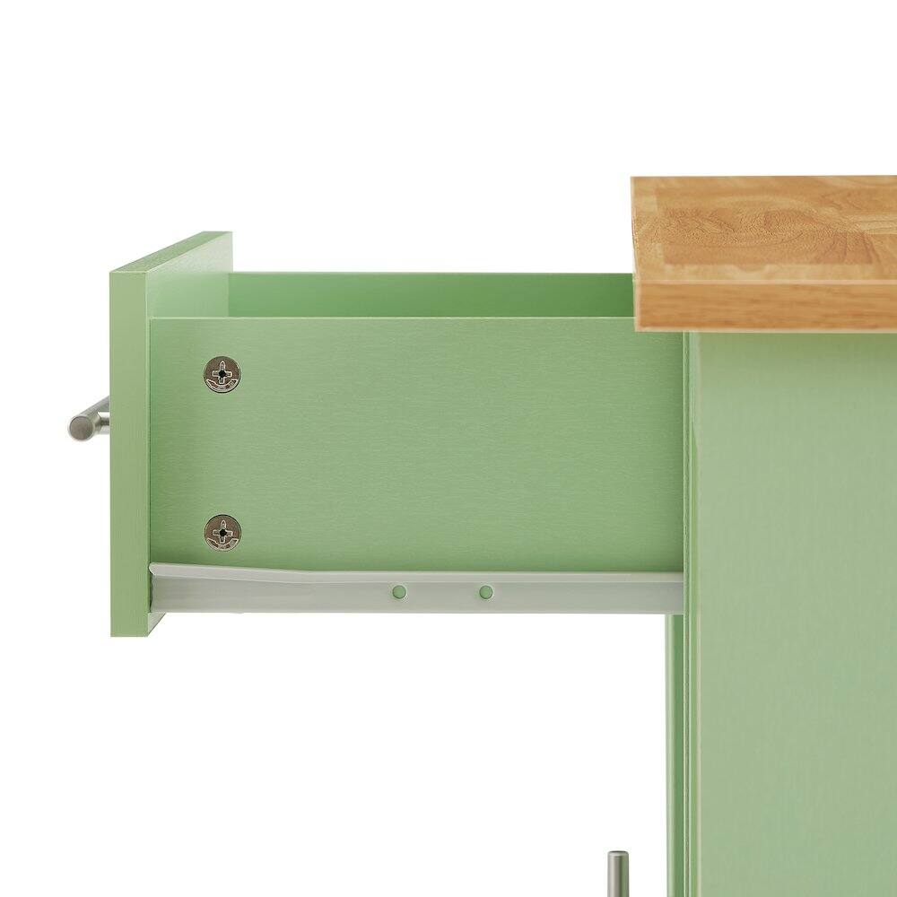 Alt View 8. Crosley Furniture - Stella Kitchen Cart - Mint.