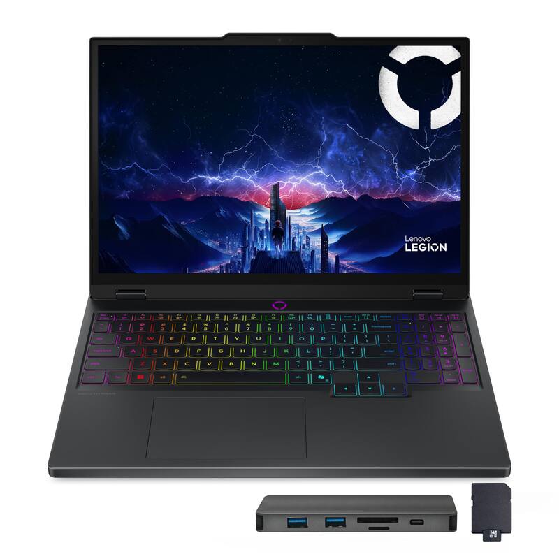 Lenovo - Legion 5 15.1" Gaming Laptop,Intel i9-14900HX,RTX 5070,64GB DDR5,2TB SSD+1TB Dock Set,Backlit Kb,Win 11Pro - Black