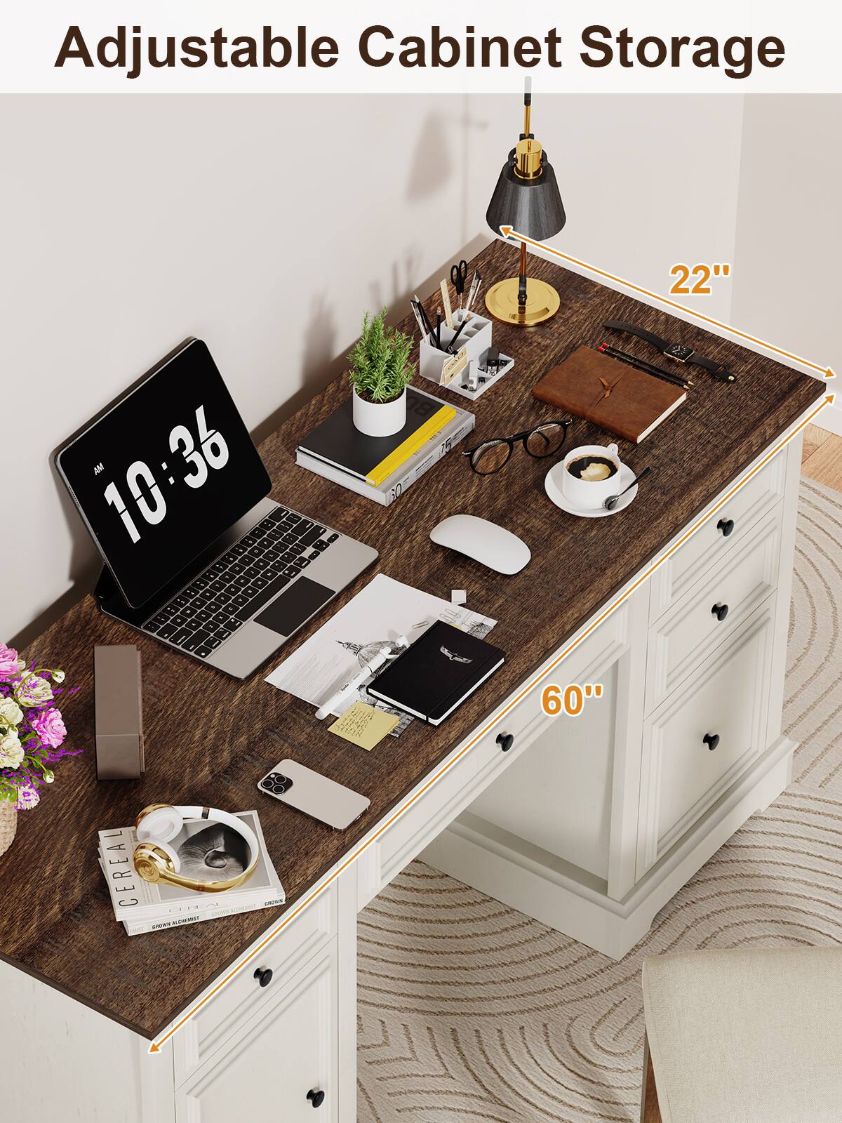 Adjustable Cabinet Storage 22" AM 10:36 60" CEREAL