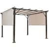 Front. Costway - Costway 10' X 10' Pergola Kit Metal Frame Gazebo &Canopy Cover Patio Furniture Shelter - Beige.