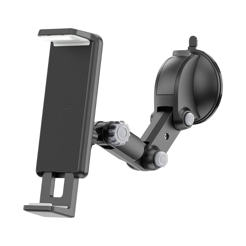 Back. Esoulk - Heavy-Duty Tablet & iPad Mount Adjustable Suction Cup Stand – Compatible with iPad, Samsung Galaxy Tab Universal Holder - Black.