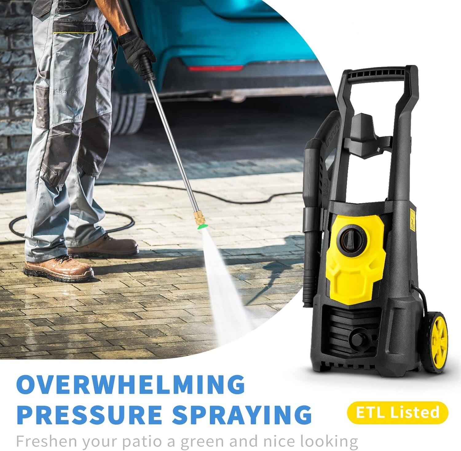 OVERWHELMING PRESSURE SPRAYING
ETL Listed
Freshen your patio a green and nice looking