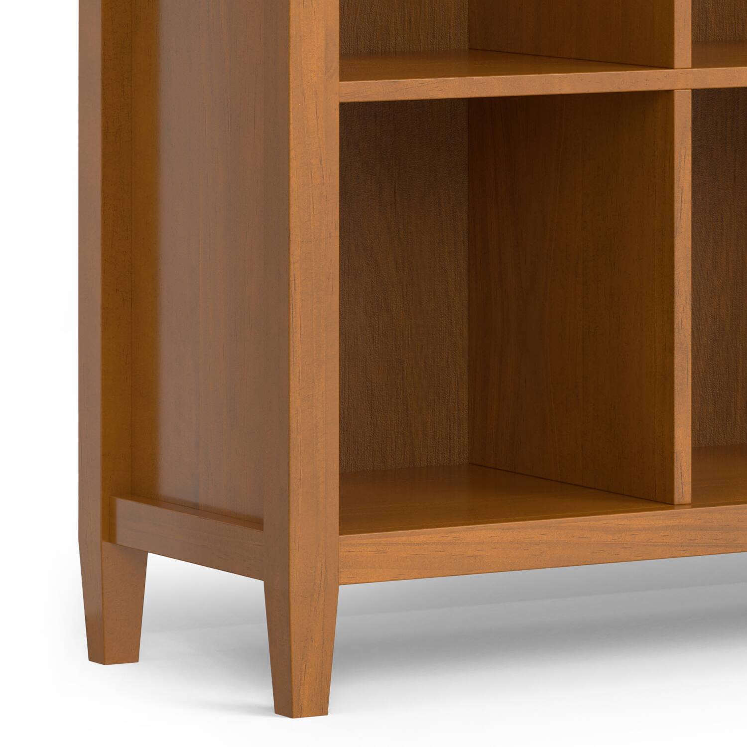 Alt View 6. Simpli Home - Warm Shaker SOLID WOOD 48 inch x 57 inch Transitional 12 Cube Storage in Light Golden Brown - Light Golden Brown.