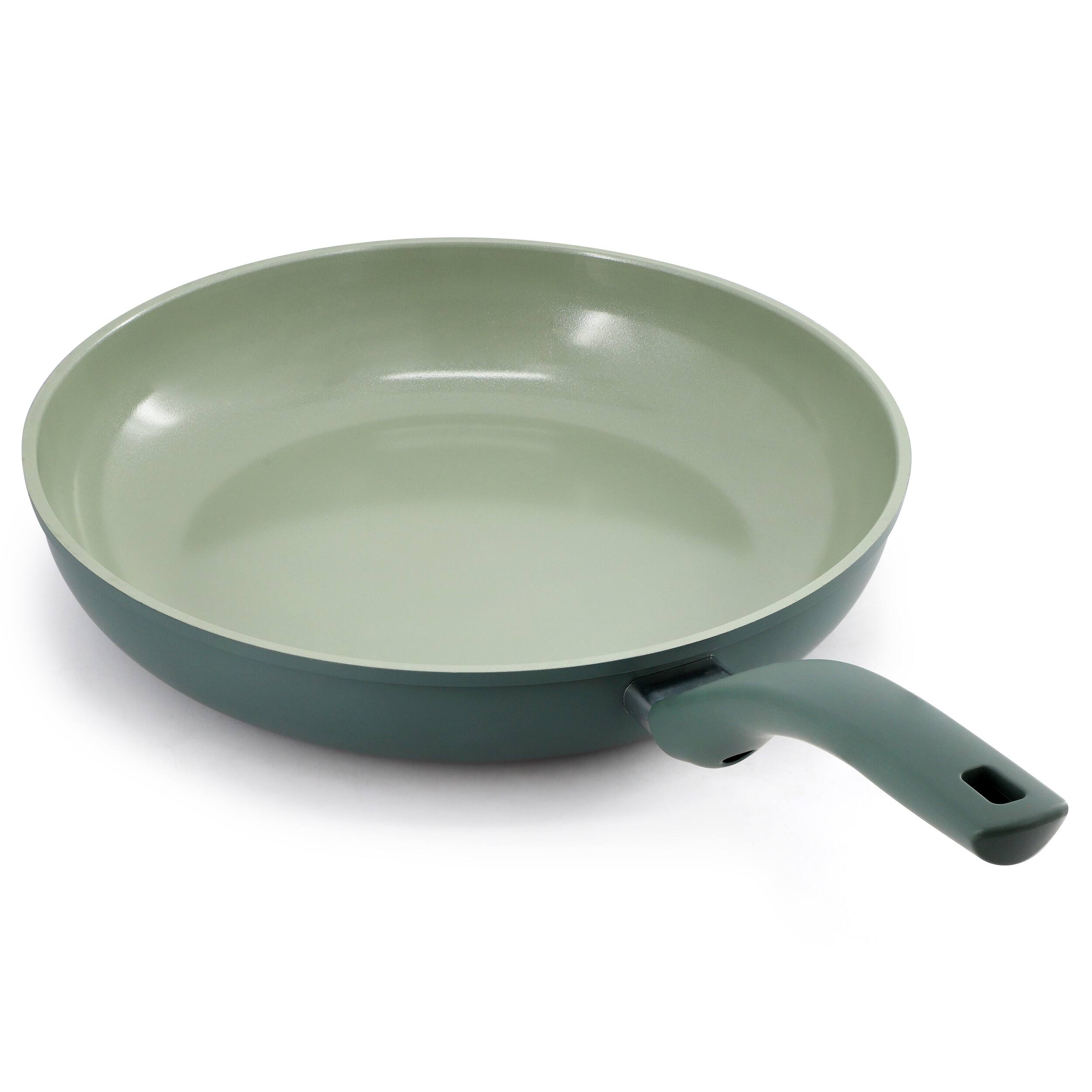 Alt View 1. Oster - Oster Sutterville Choice 12 Inch Ceramic Nonstick Frying Pan in Evergreen - Green.