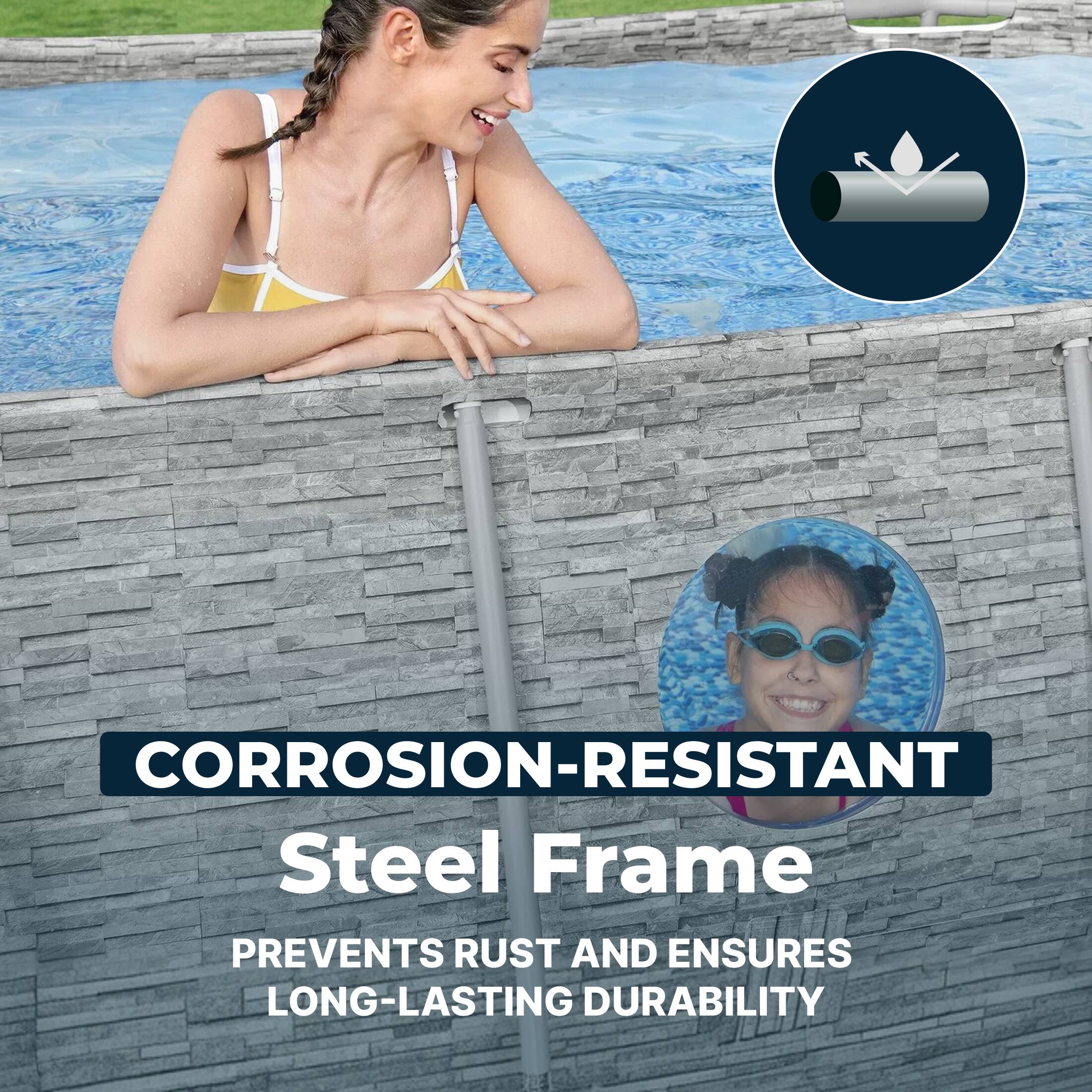 CORROSION-RESISTANT Steel Frame PREVENTS RUST AND ENSURES LONG-LASTING DURABILITY