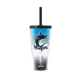 Tervis - Miami Marlins Defend 24oz. Classic Tumbler With Straw Lid - Multicolor