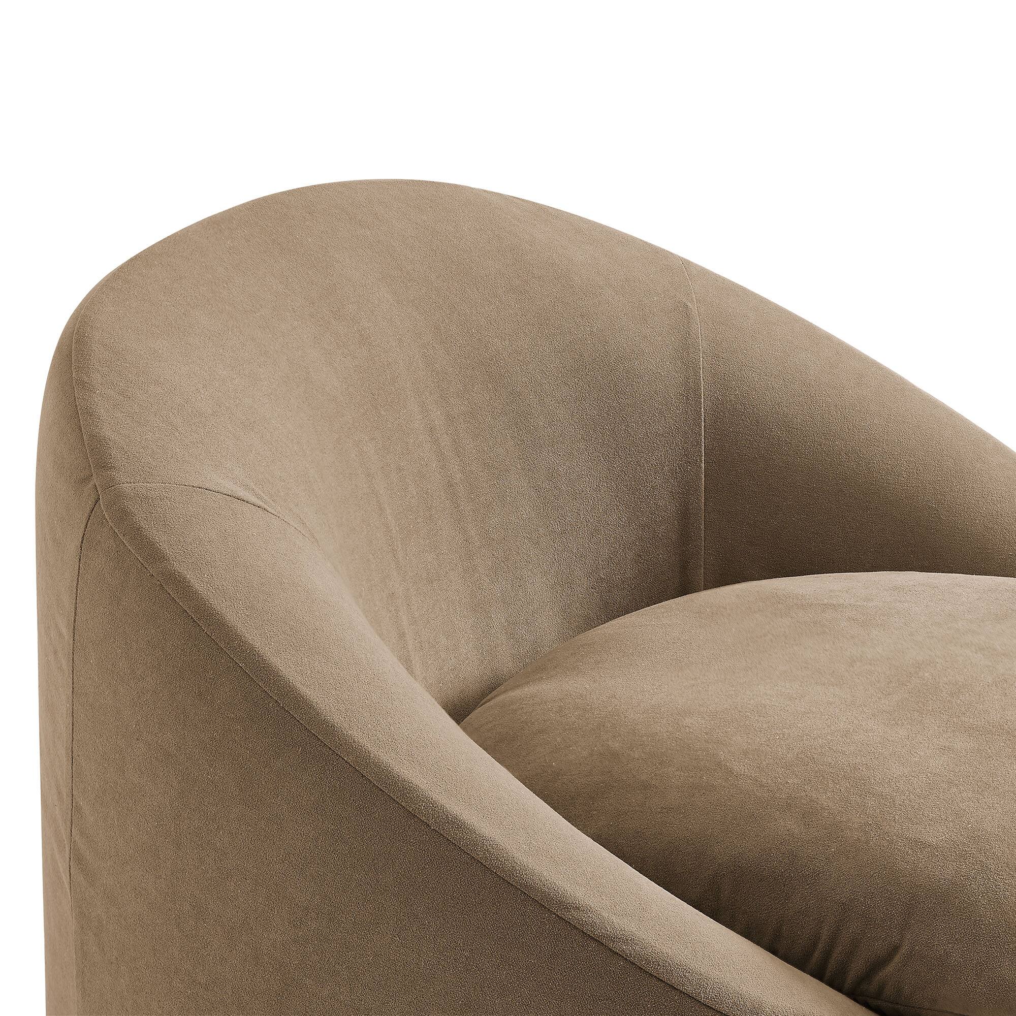 Alt View 5. Modway - Sadie Slipcovered Linen-Blend Round Accent Chair by Modway - Almond.