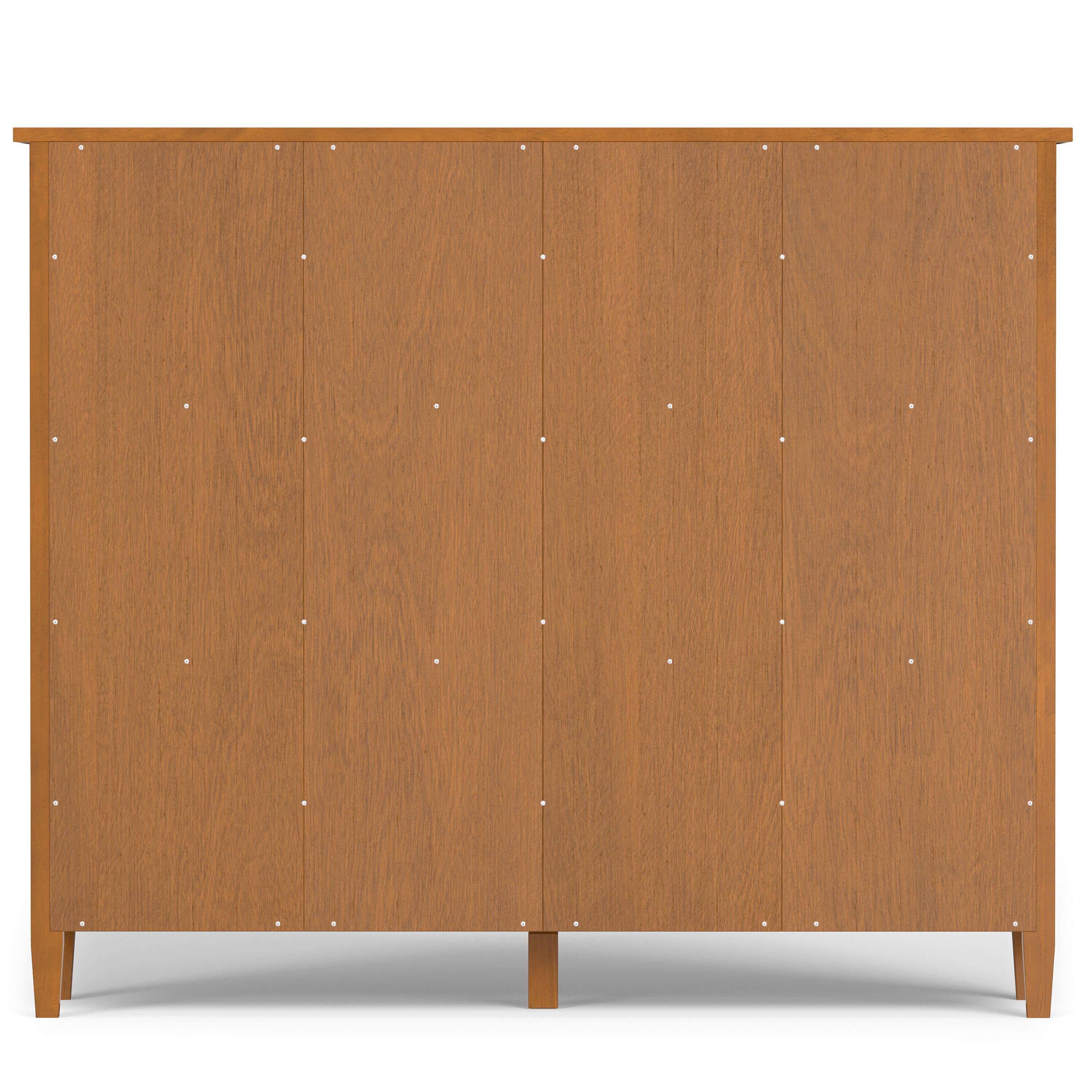 Back. Simpli Home - Warm Shaker 48 inch Tall Solid Wood 12 Cube Storage in Light Golden Brown - Light Golden Brown.