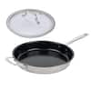 Front. Alva - Alva Maestro Nonstick Stainless Steel Frying Pan with Glass Lid 8" - Easy to Clean, Oven Safe and Toxin-Free Cookware - Black.