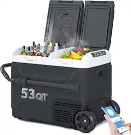 Circus Cirle - 53QT(50L) Portable Car Refrigerator - Black