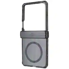 Front. Itskins - ITSKINS Hybrid R Clear Hinge Magnetic Case for Samsung Galaxy Z Flip7 - Smoke - Black.