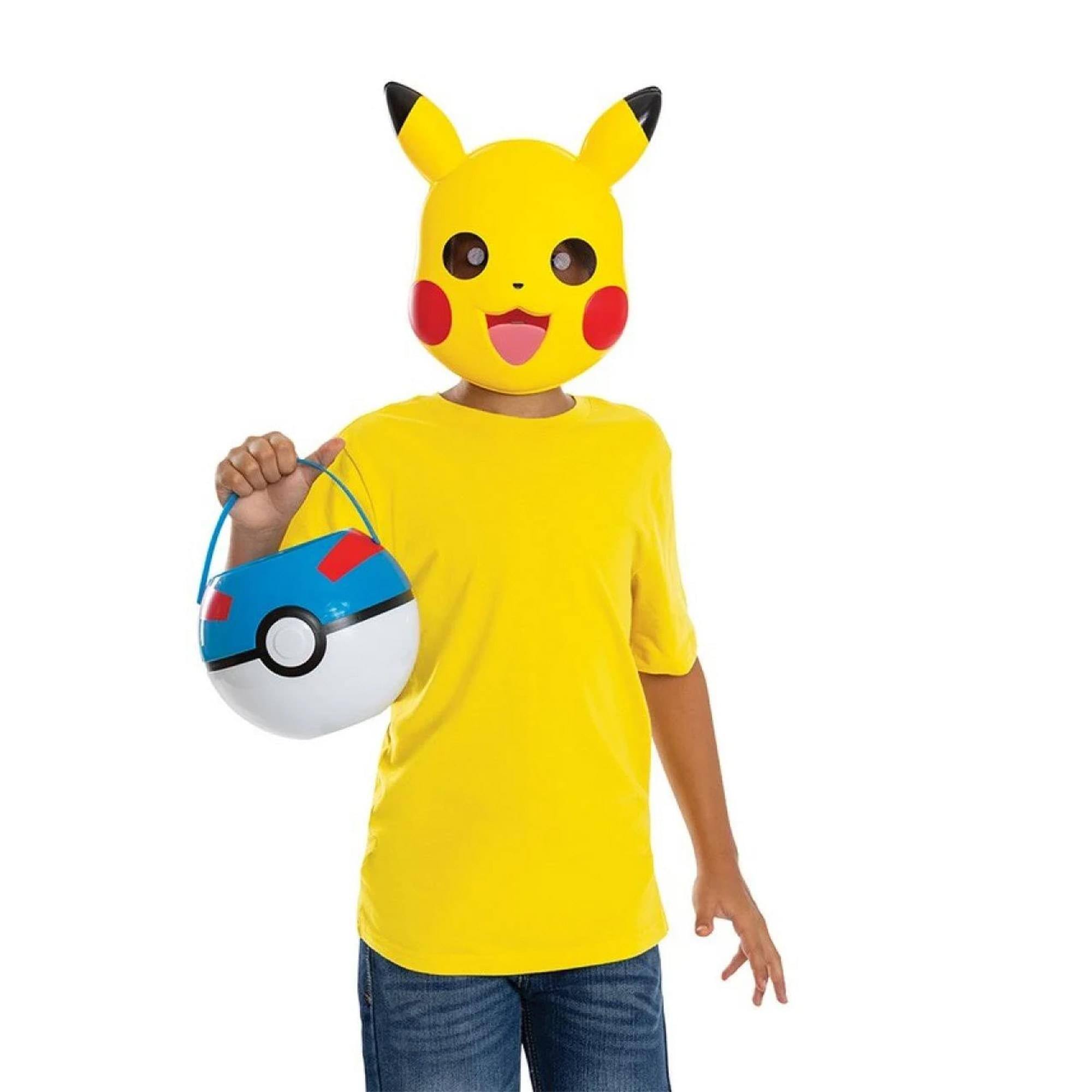 Alt View 4. Pokémon - Pokemon Pikachu Child Half Mask | One Size - Yellow.