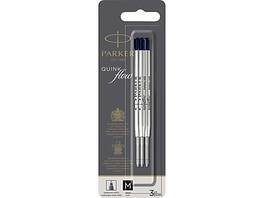Parker - Quinkflow Ballpoint Pen Refill, 0.7 mm, Medium Point, 3/Pack - Black Ink