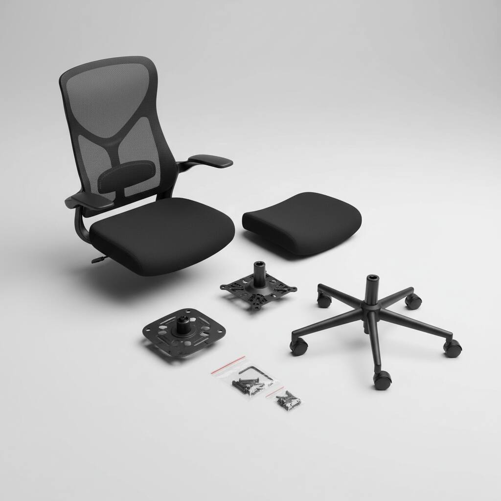 Back. AOITUN - Ergonomic Office Desk Computer Chair - Black.
