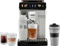 De'Longhi - Eletta Explore Fully Automatic Espresso Machine with Cold Brew - Silver - Front_Zoom