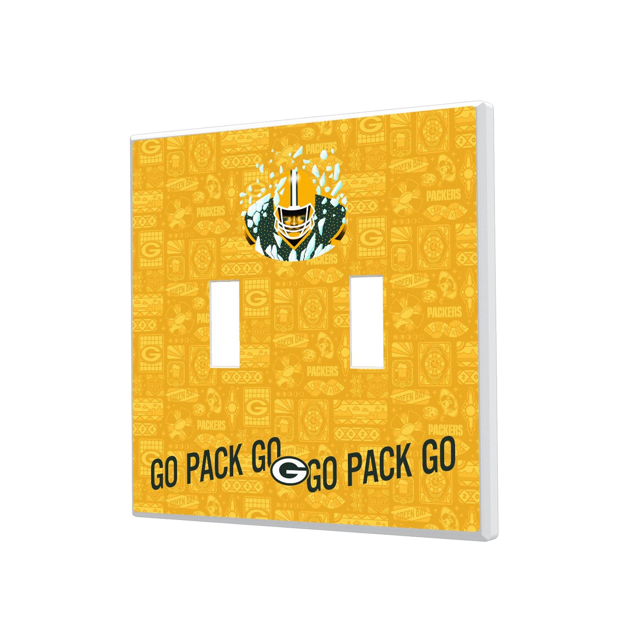 Keyscaper - Green Bay Packers 2024 Illustrated Limited Edition Double Toggle Light Switch Plate - White price history on PriceWatchPro