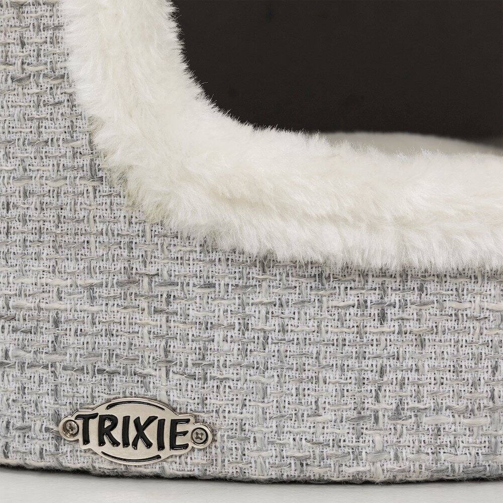 Alt View 2. TRIXIE - Fonda XXL Sisal & Plush 2-Level 39" Cat Tree with Scratching Post & Condo, Gray - Gray.