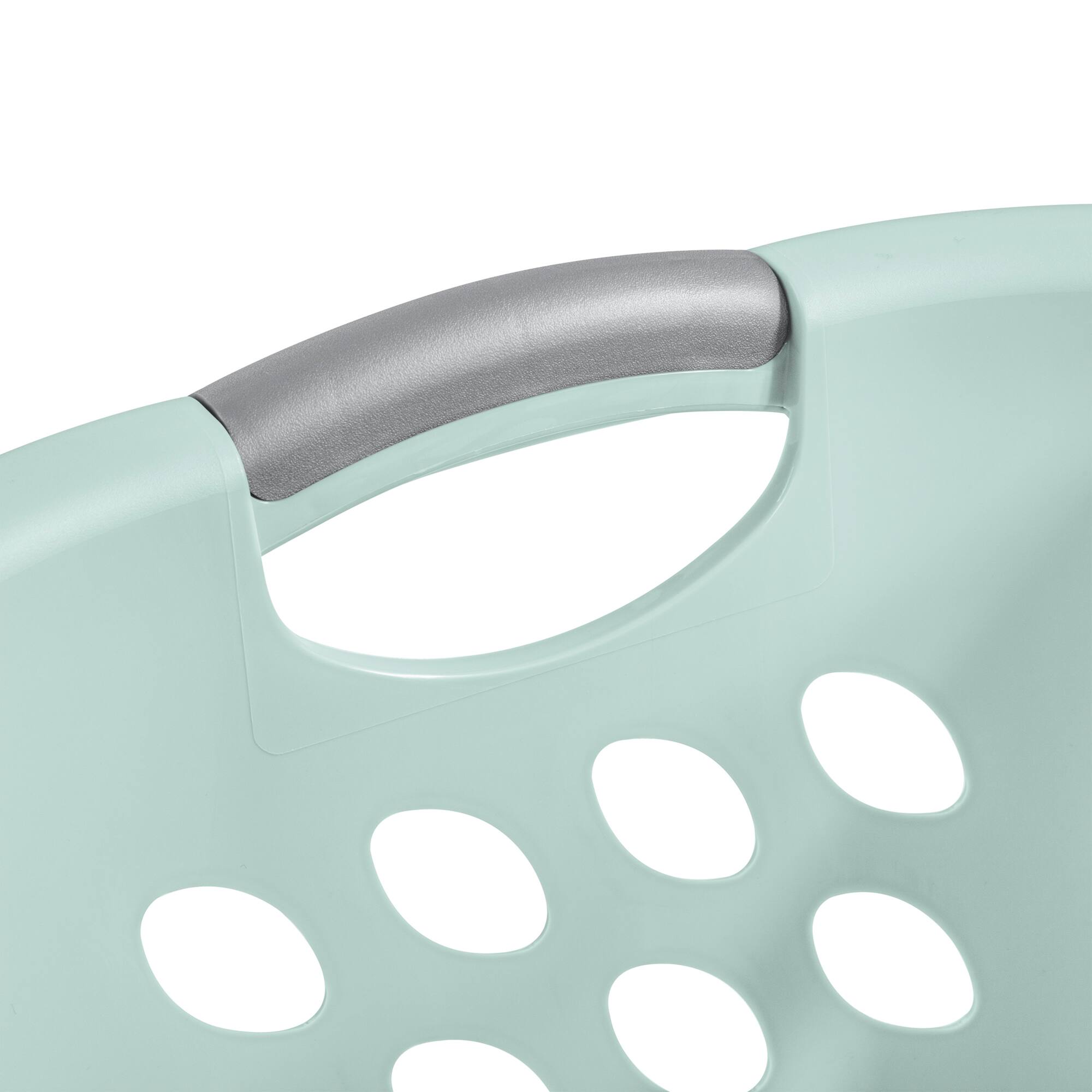 Alt View 5. Sterilite - Sterilite 12 Pack Plastic Laundry Basket Ultra HipHold 1.25 Bu Contour Rim, Mint - Mint.