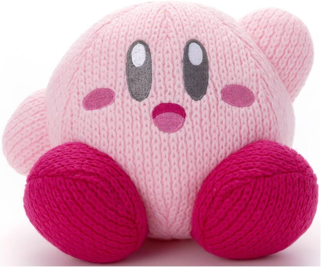 Front. Nintendo - Kirby Plush Knit Kirby, Width: Approx. 7.9 inches (20 cm).