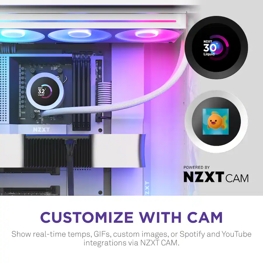 NZXT Kraken Plus RGB 360mm Radiator CPU Liquid Cooler (1 x F360 NZXT Kraken Plus RGB 360mm Radiator CPU Liquid Cooler (1 x F360
