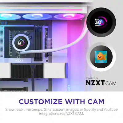NZXT Kraken Plus RGB 360mm Radiator CPU Liquid Cooler (1 x F360 NZXT Kraken Plus RGB 360mm Radiator CPU Liquid Cooler (1 x F360