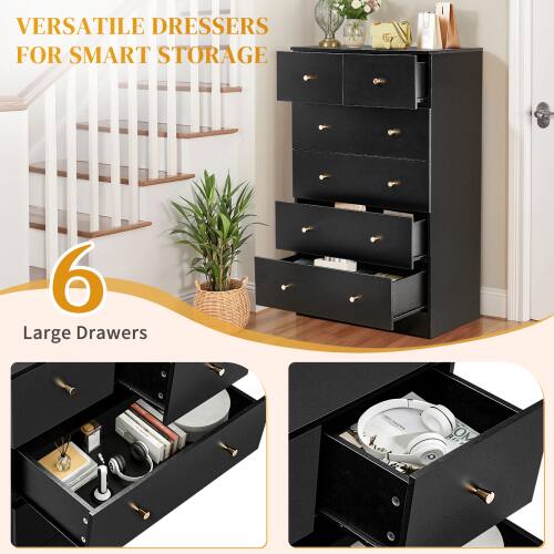VERSATILE DRESSERS FOR SMART STORAGE  
6 Large Drawers