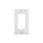 Front. Leviton - M24-80401 Wall Plate 1-Gang Pack of 10 - White.