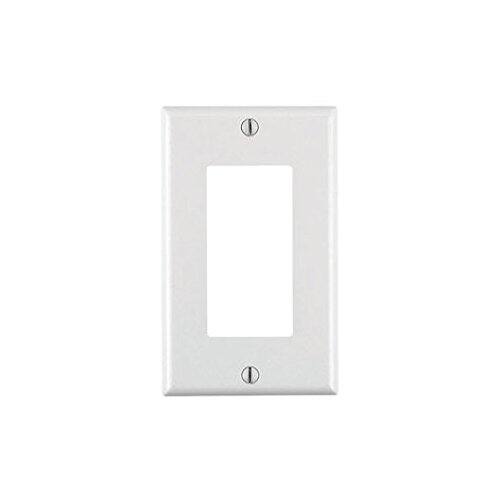 Front. Leviton - M24-80401 Wall Plate 1-Gang Pack of 10 - White.