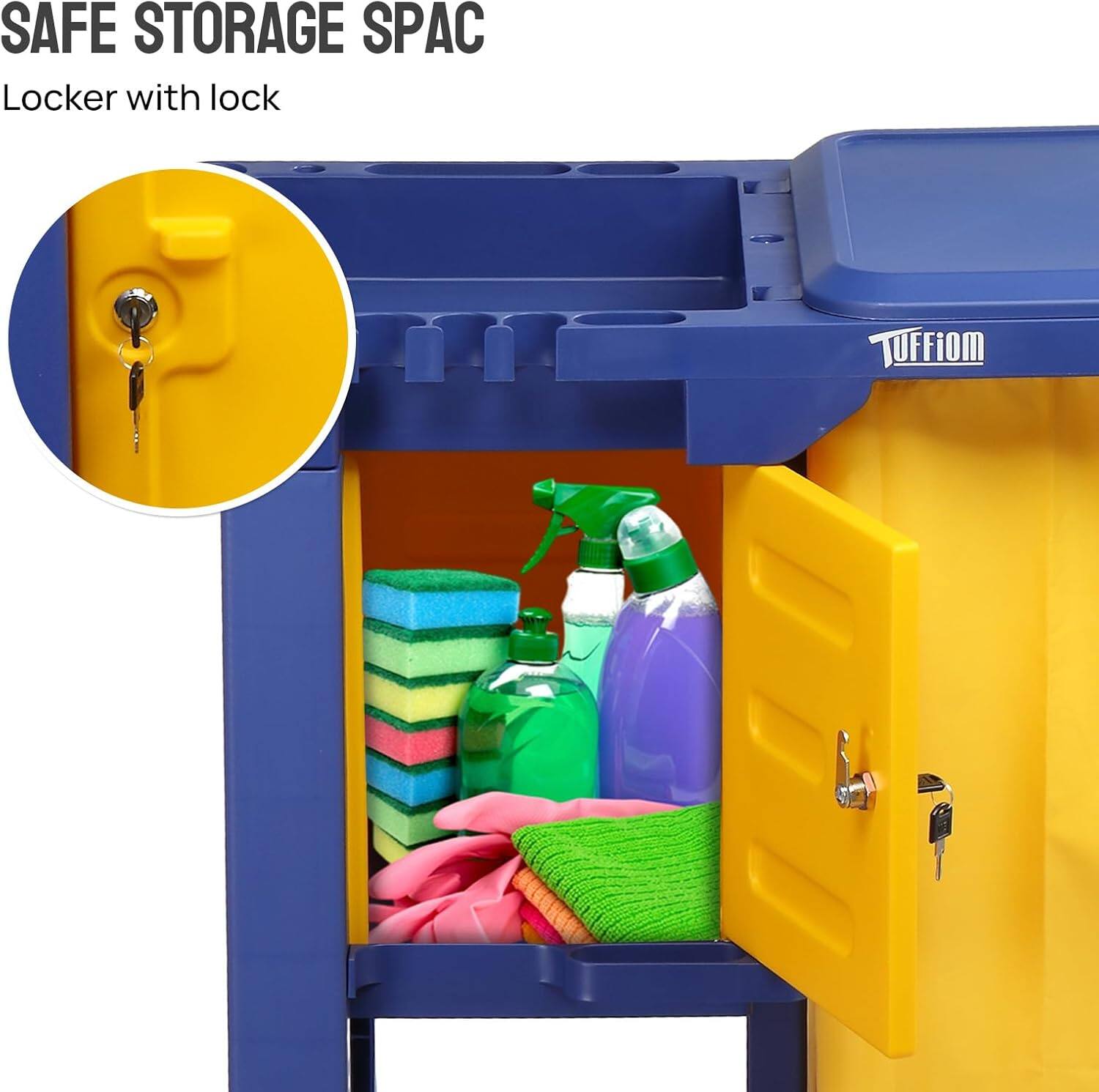 SAFE STORAGE SPACE  
Locker with lock  

TUFFiom