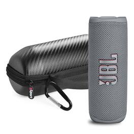 JBL - Flip 6 Waterproof Portable Speaker with gSport Carbon Fiber Case - Gray