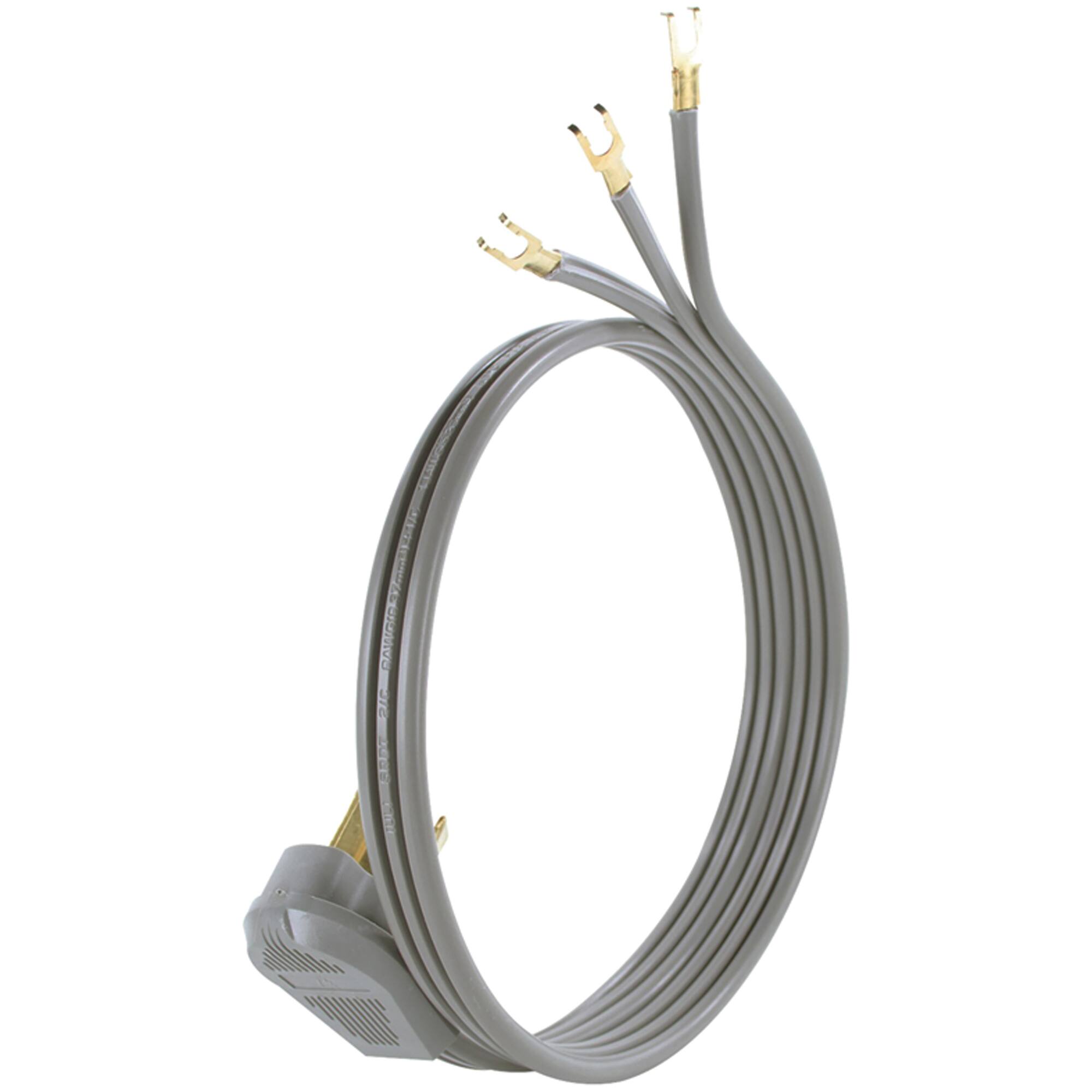 Alt View 7. Certified Appliance Accessories - 3-Wire Open-End-Connector 40 Amp Range Cord 5 ft.