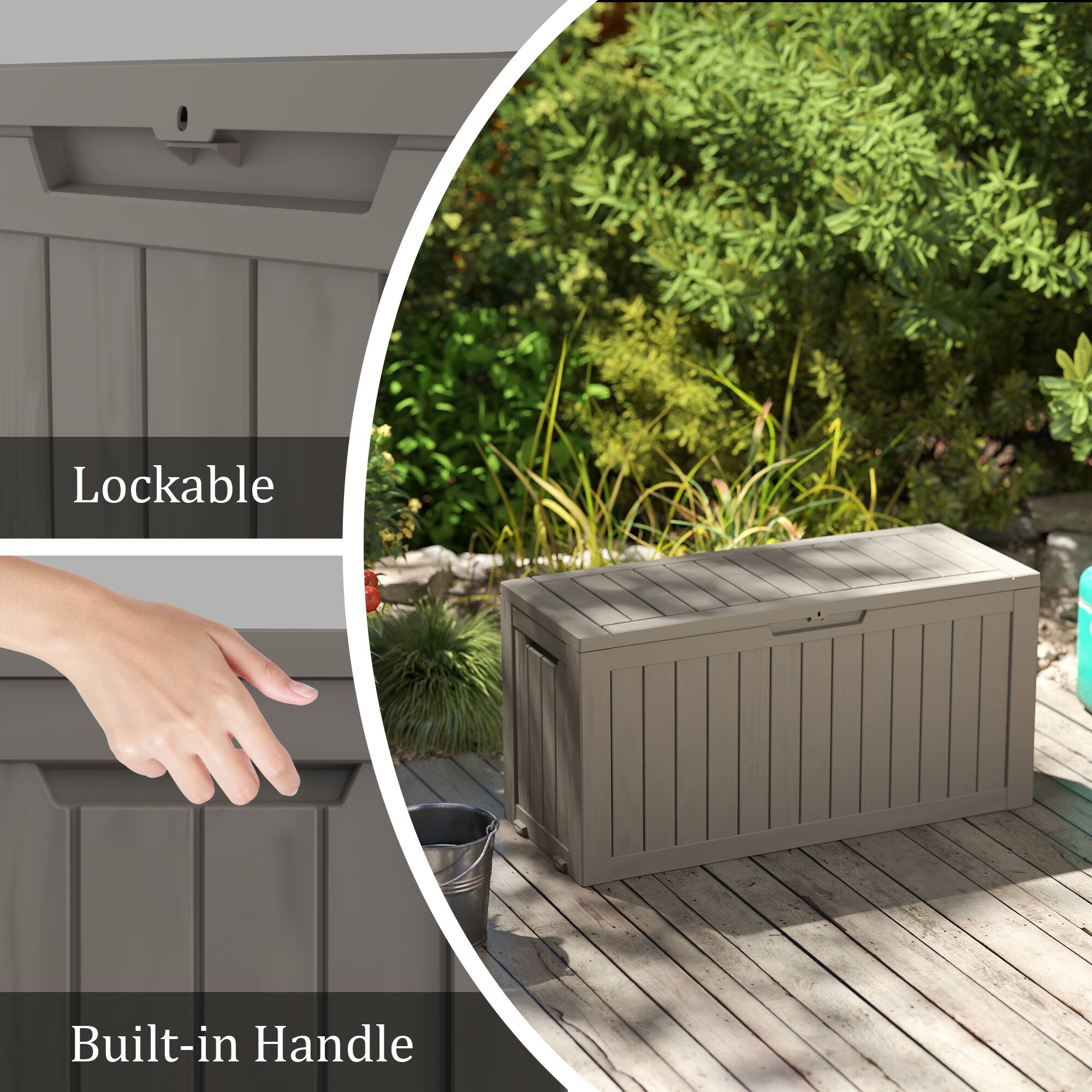 Lockable  
Built-in Handle