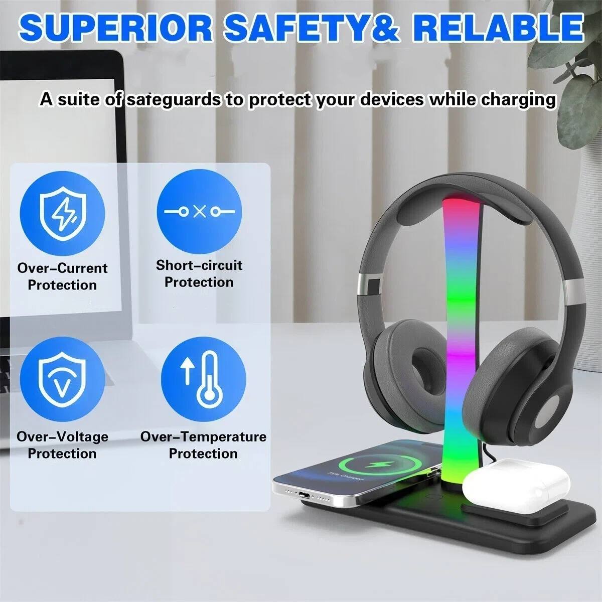 SUPERIOR SAFETY & RELIABLE

A suite of safeguards to protect your devices while charging

- Over-Current Protection
- Short-circuit Protection
- Over-Voltage Protection
- Over-Temperature Protection