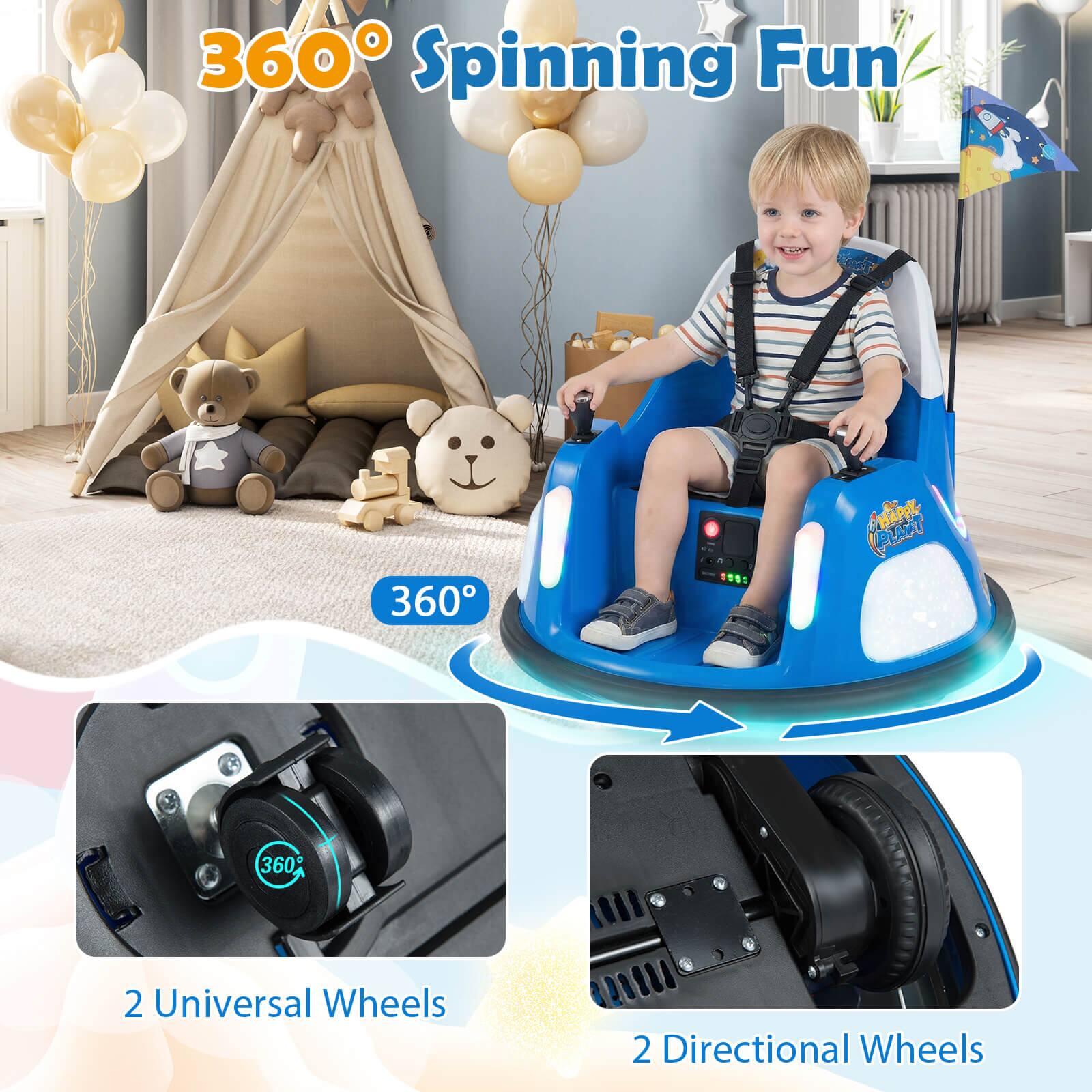 360° Spinning Fun

360°

2 Universal Wheels

2 Directional Wheels