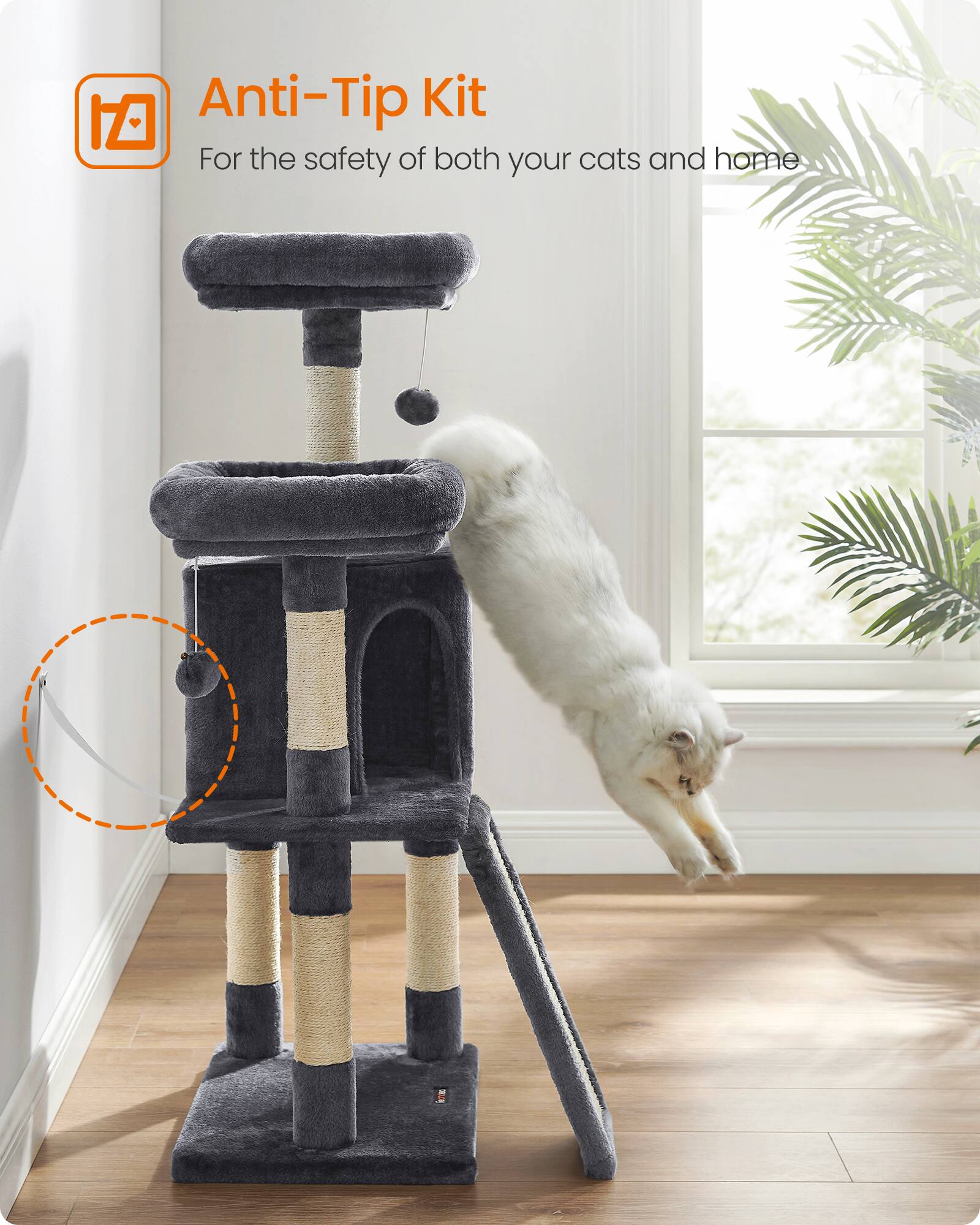 Anti-Tip Kit  
For the safety of both your cats and home