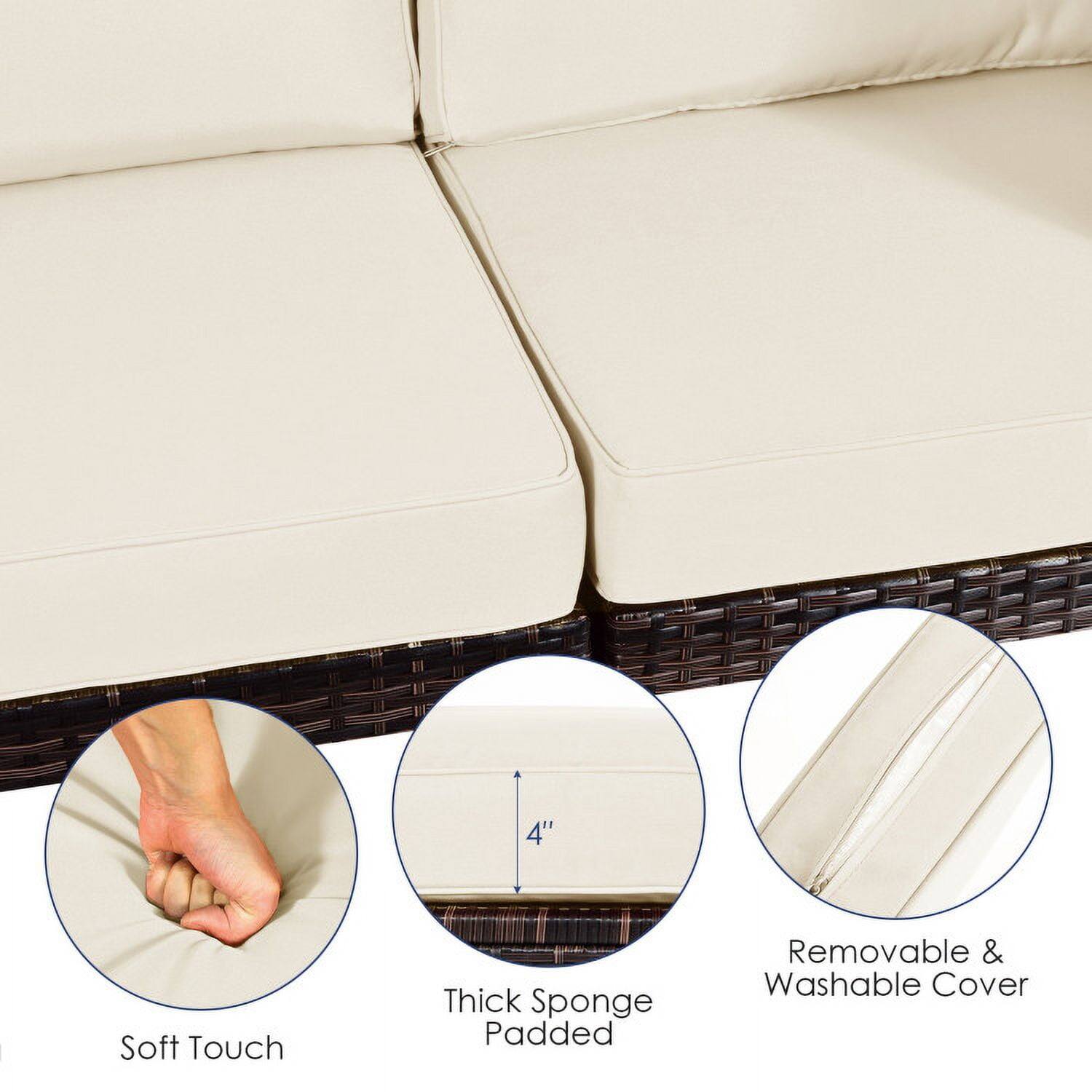 4" Soft Touch Thick Sponge Padded Removable & Washable Cover