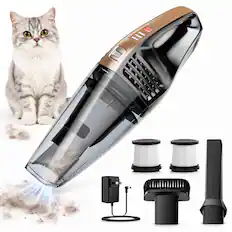 Front. COQOOL - Cordless Handheld Vacuum Cleaner, 16000Pa Portable Vacuum Cleaner, Rechargeable, 2 Modes, 2 Filters, for Home & Car - Black.