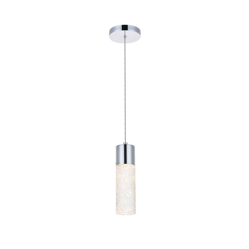 Alt View 1. Elegant Lighting - Constellation 1 light Chrome LED Pendant - Chrome.