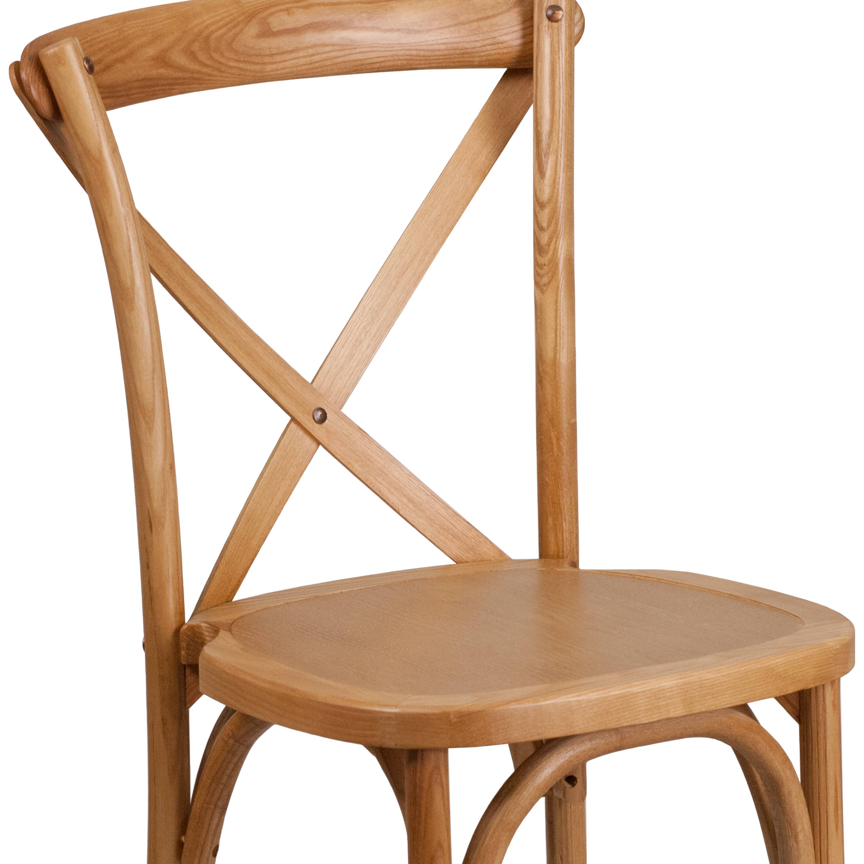 Alt View 9. Emma + Oliver - Stackable Wood Cross Back Dining Chair - Oak.
