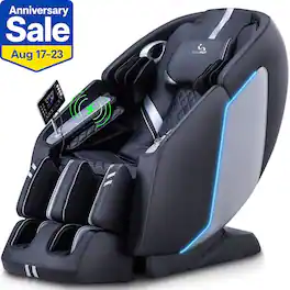 MassaMax - MT398 4D Massage Chair Full Body Stretch,Zero Gravity with Heat Therapy,Extended Footrest,Foot Rollers - Black