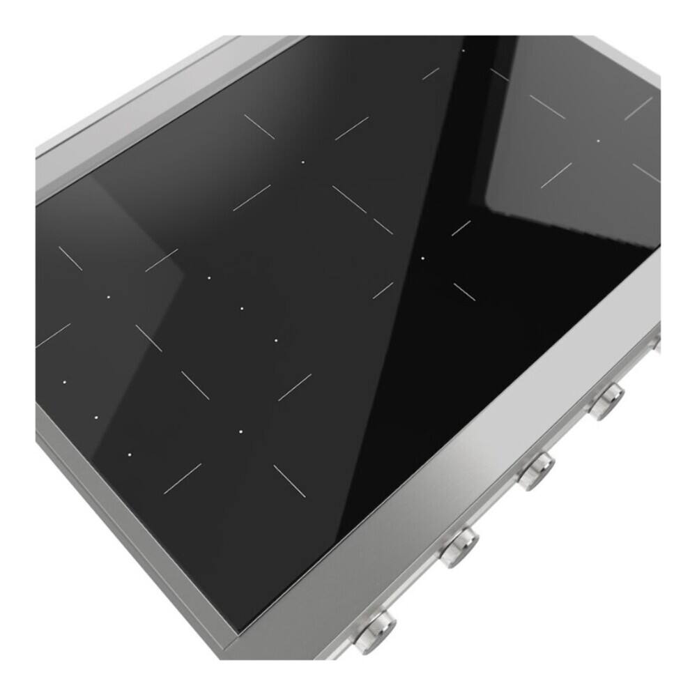 Angle. ILVE - ILVE Professional Plus II 36 inch Built-In Induction Rangetop with 6 Induction Elements (Stainless Steel) - Stainless Steel.